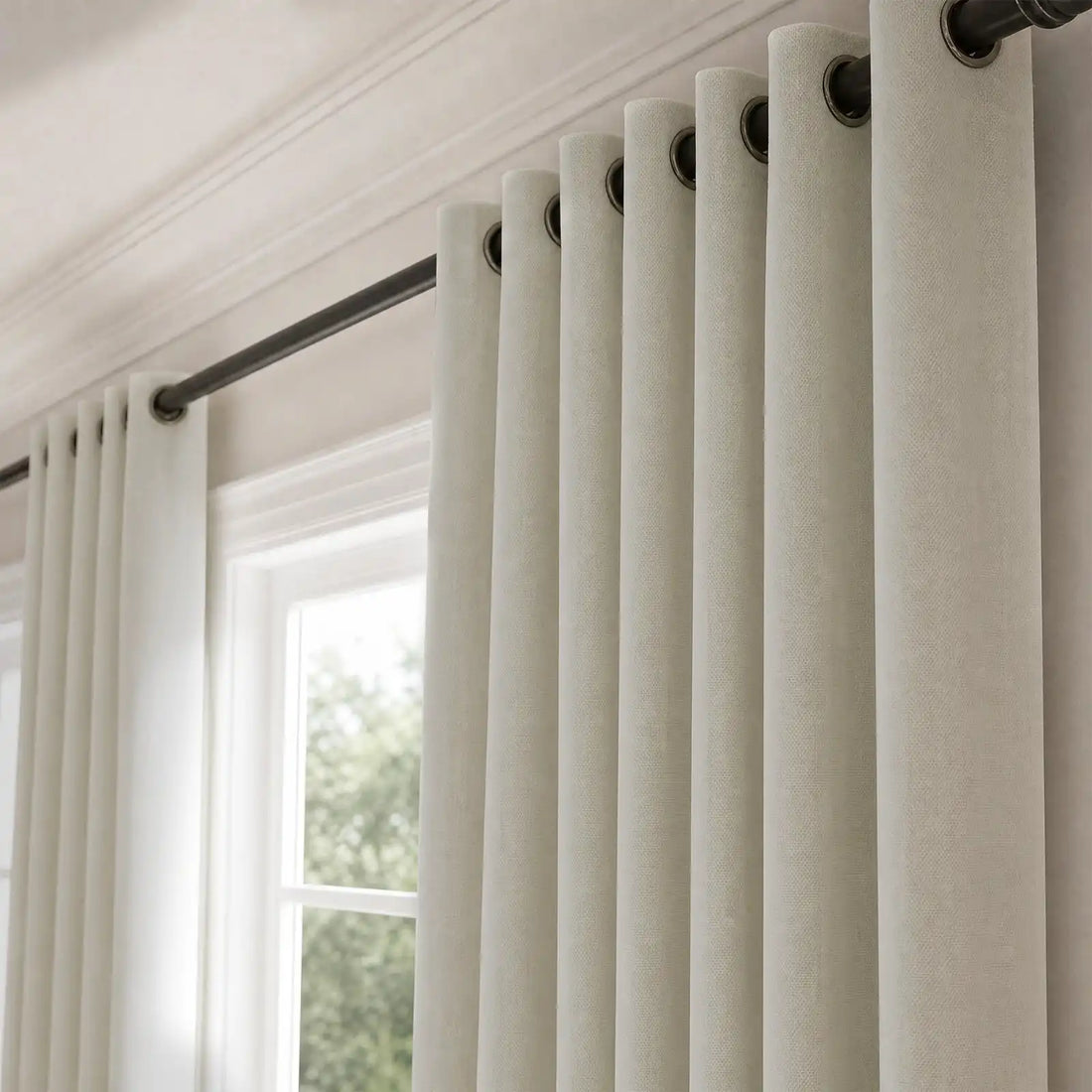 Gavin 100% Blackout Linen Look Curtains