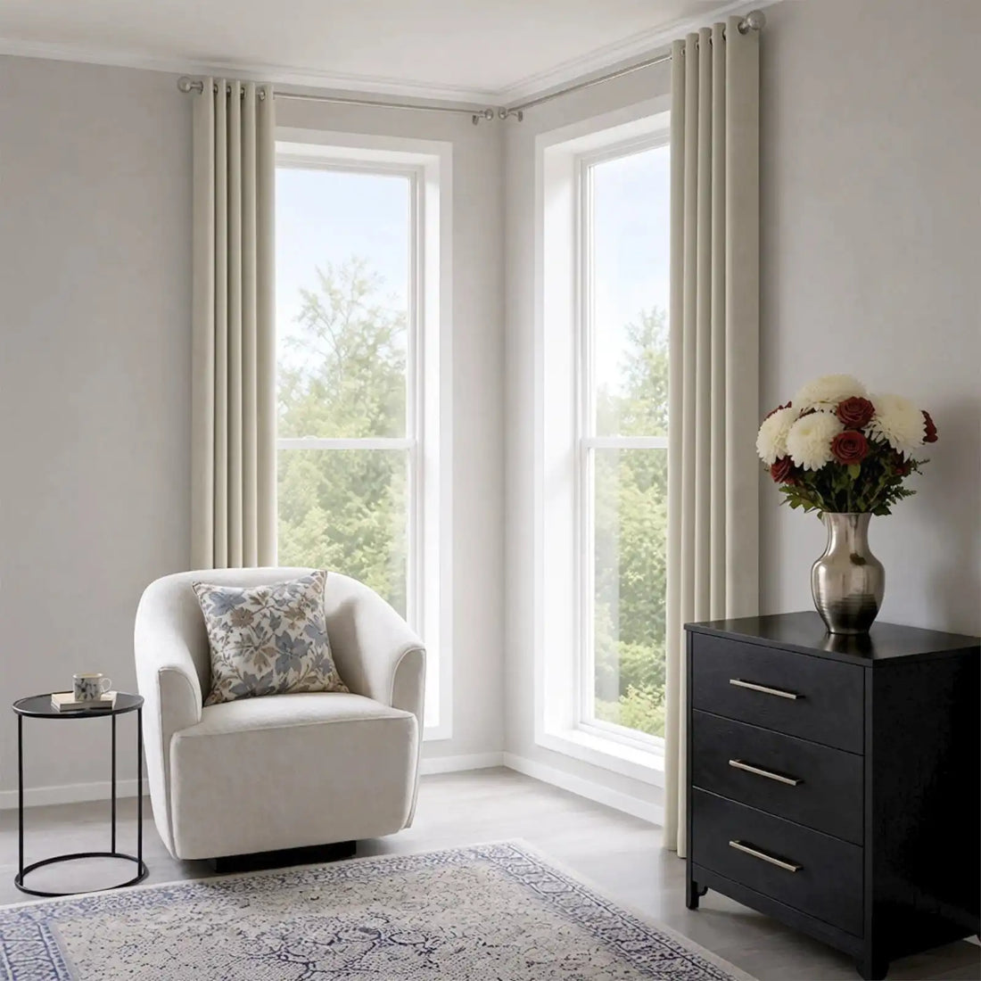 Gavin 100% Blackout Linen Look Curtains
