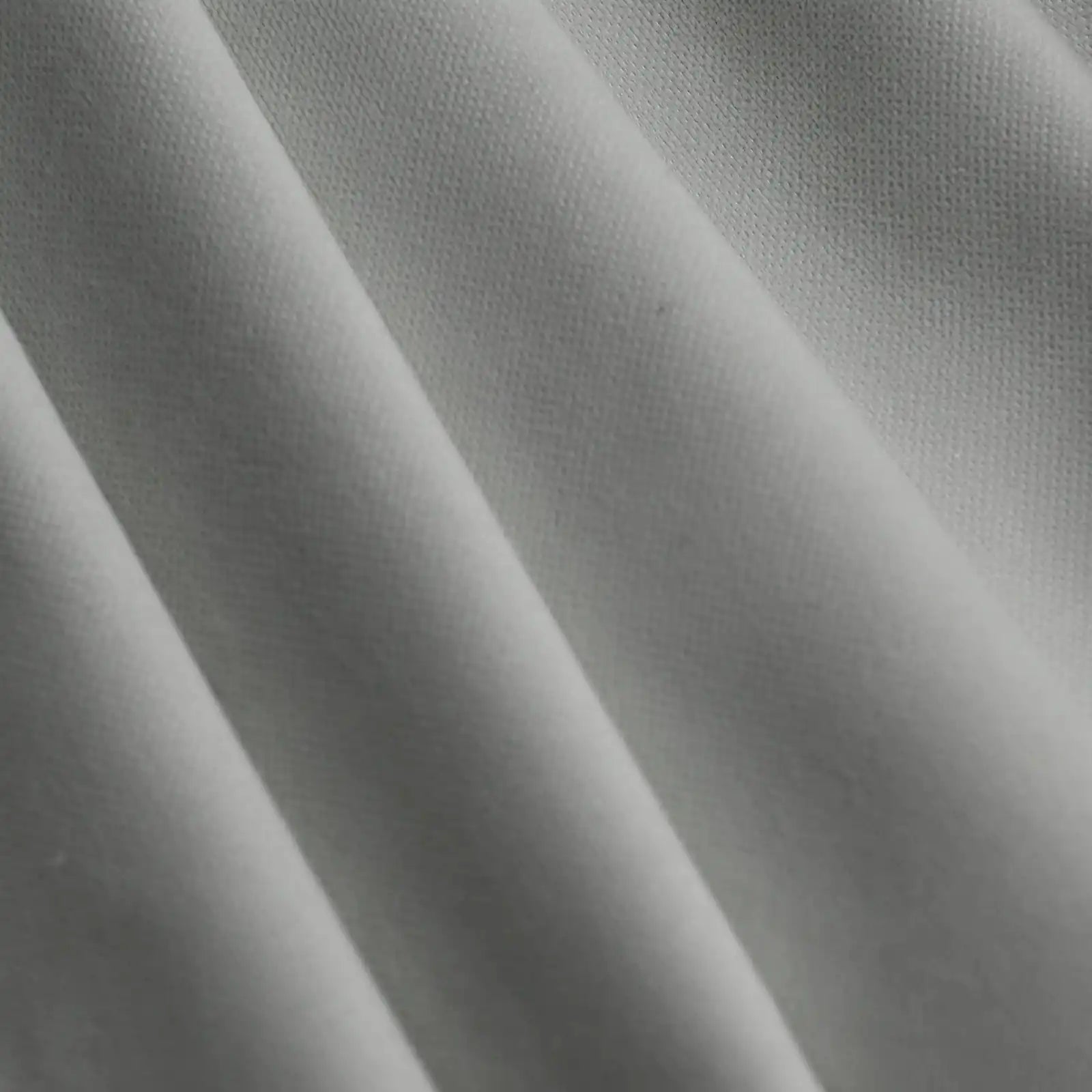 Cool gray Gavin curtain panel showing smooth drape and woven texture
