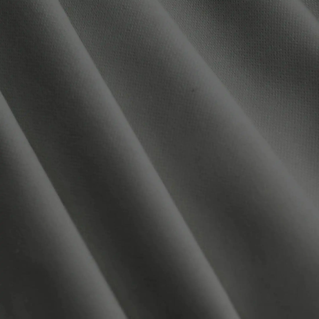 Dark gray Gavin curtain panel showing smooth drape and woven texture