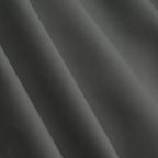 Dark gray Gavin curtain panel showing smooth drape and woven texture