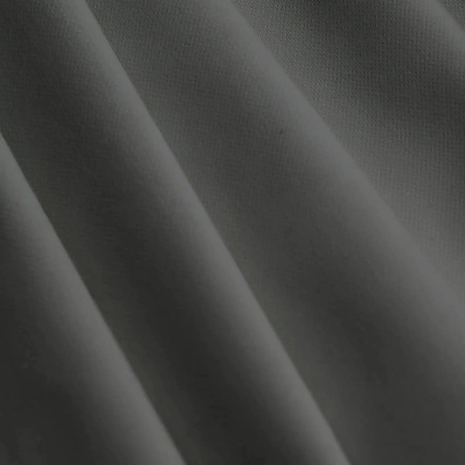 Dark gray Gavin curtain panel showing smooth drape and woven texture