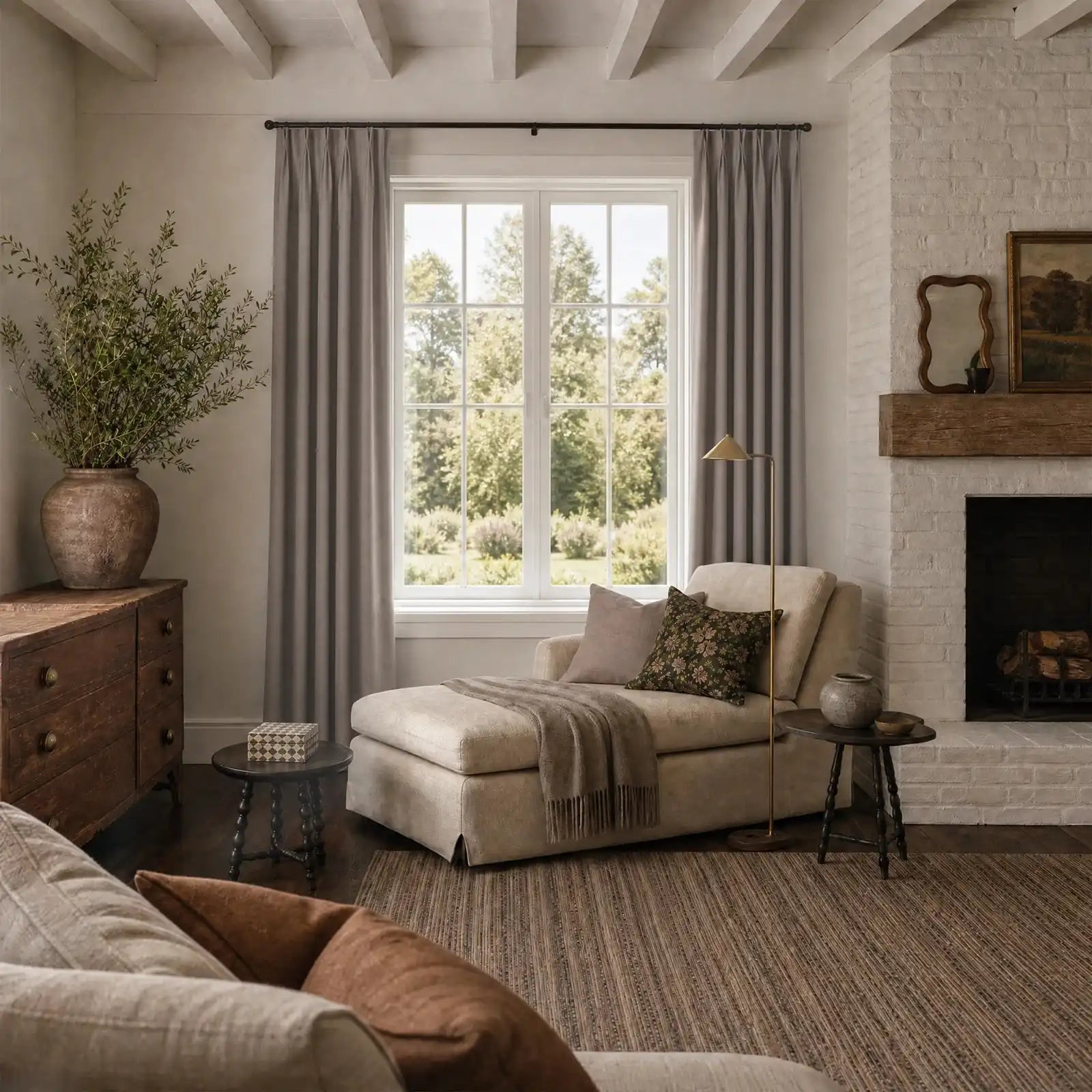 Gavin 100% Blackout Linen Look Curtains