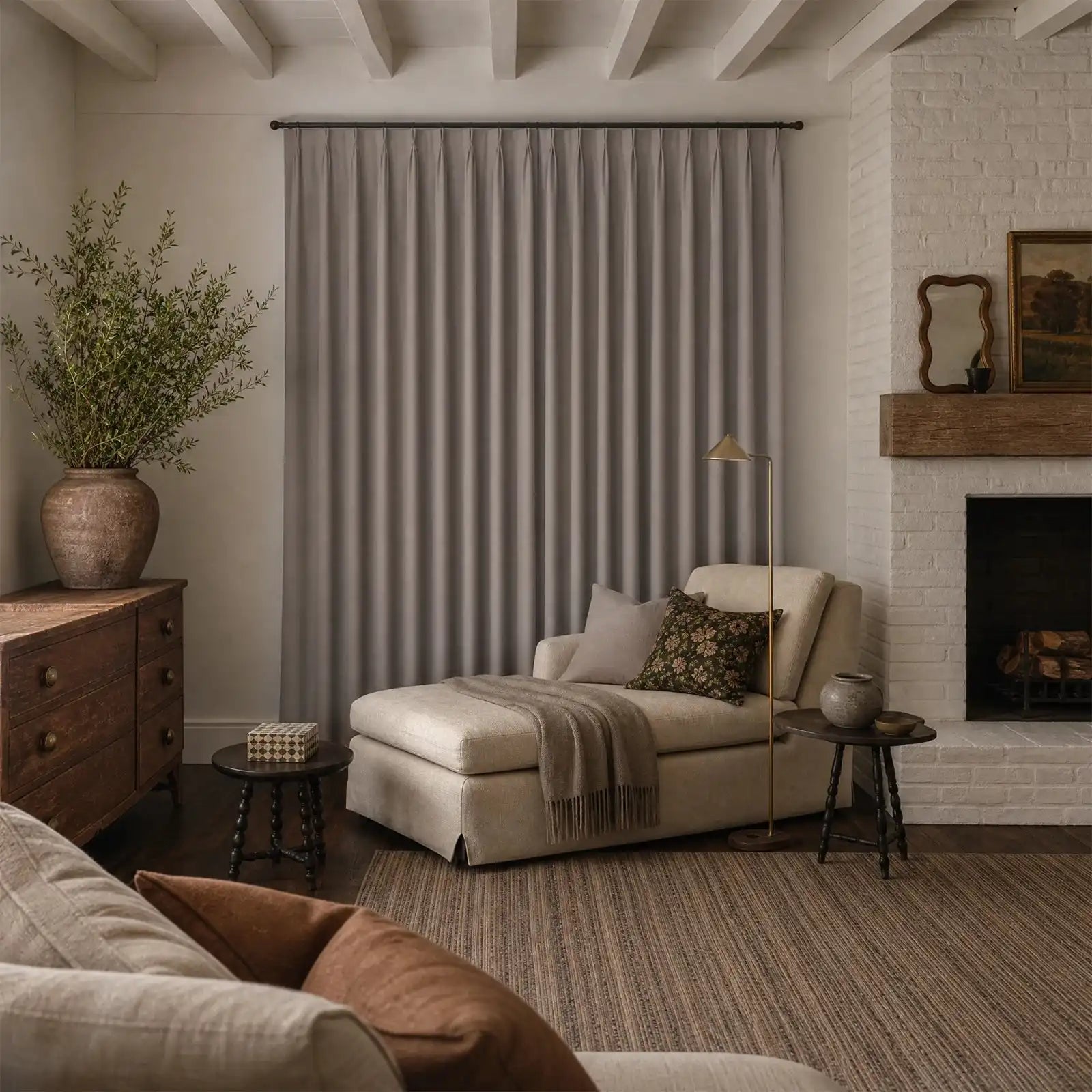 Gavin 100% Blackout Linen Look Curtains