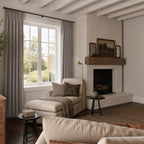 Gavin 100% Blackout Linen Look Curtains