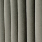 Gray Brown Gavin curtain panel showing smooth drape and woven texture