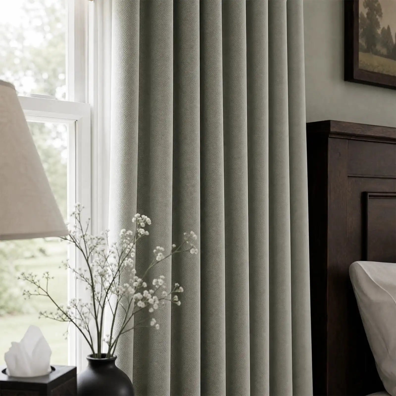Gavin 100% Blackout Linen Look Curtains
