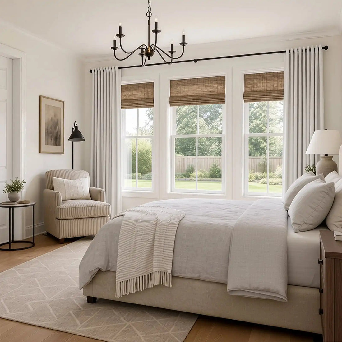 Gavin 100% Blackout Linen Look Curtains