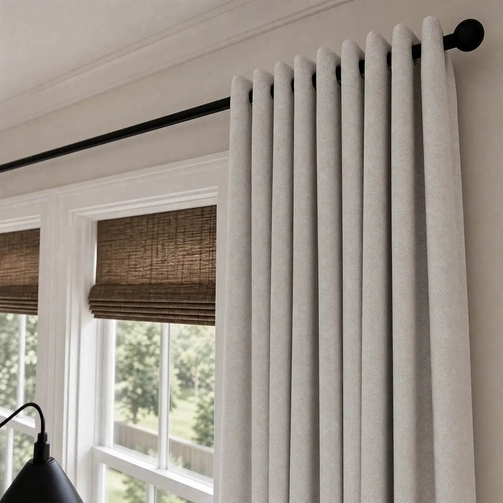 Gavin 100% Blackout Linen Look Curtains