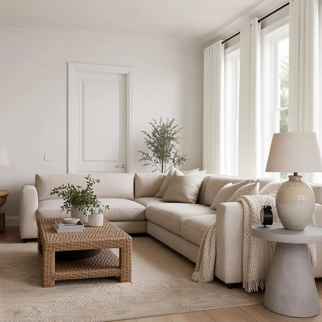 Gavin 100% Blackout Linen Look Curtains