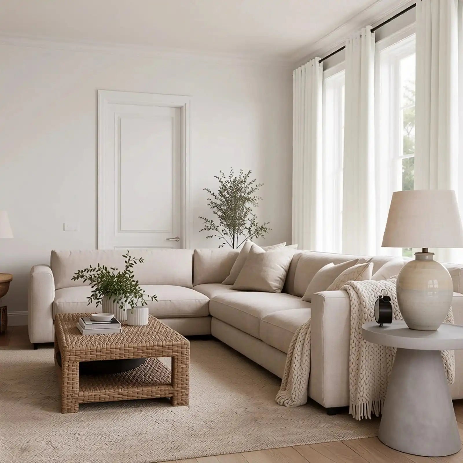 Gavin 100% Blackout Linen Look Curtains