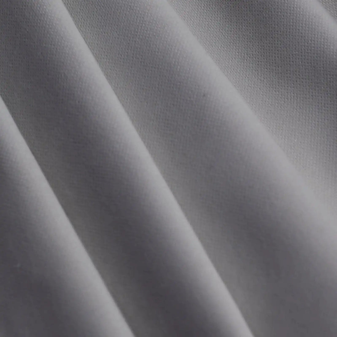 Purplish gray Gavin curtain panel showing smooth drape and woven texture