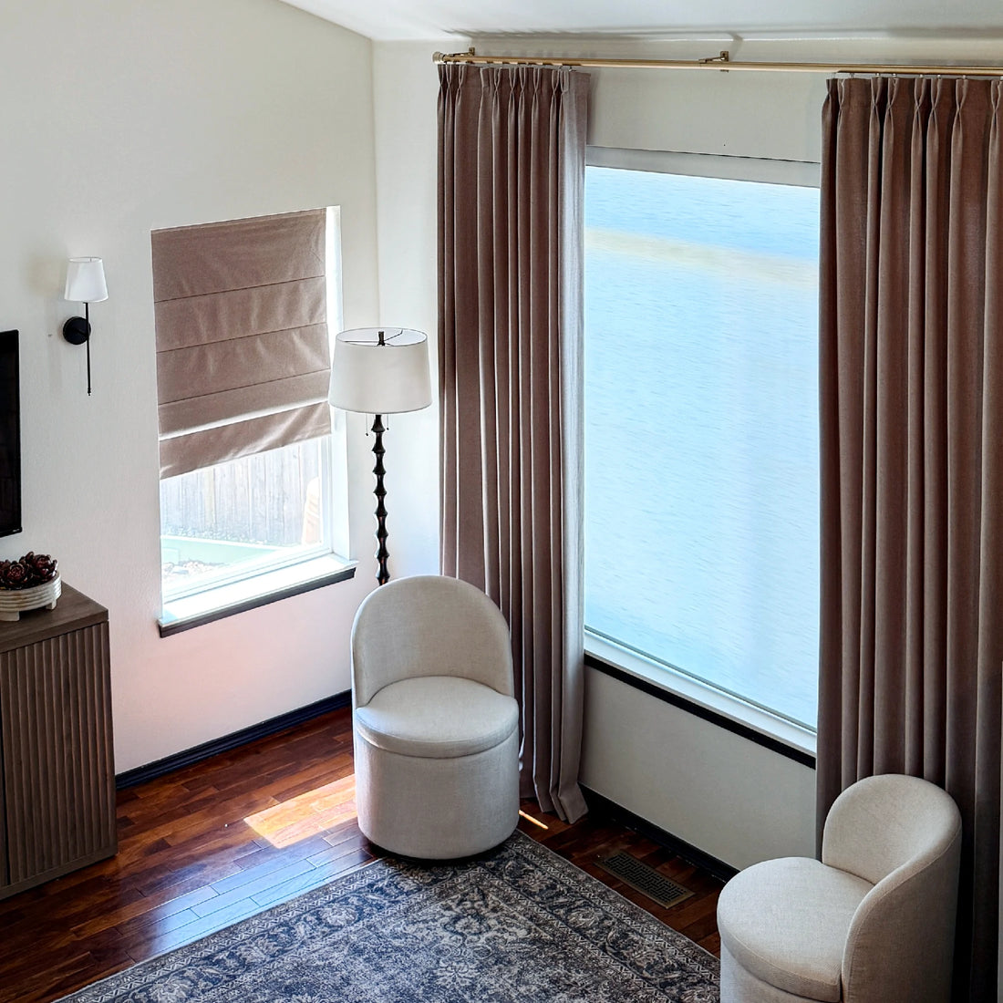 Ash Cotton Linen Blend Curtains