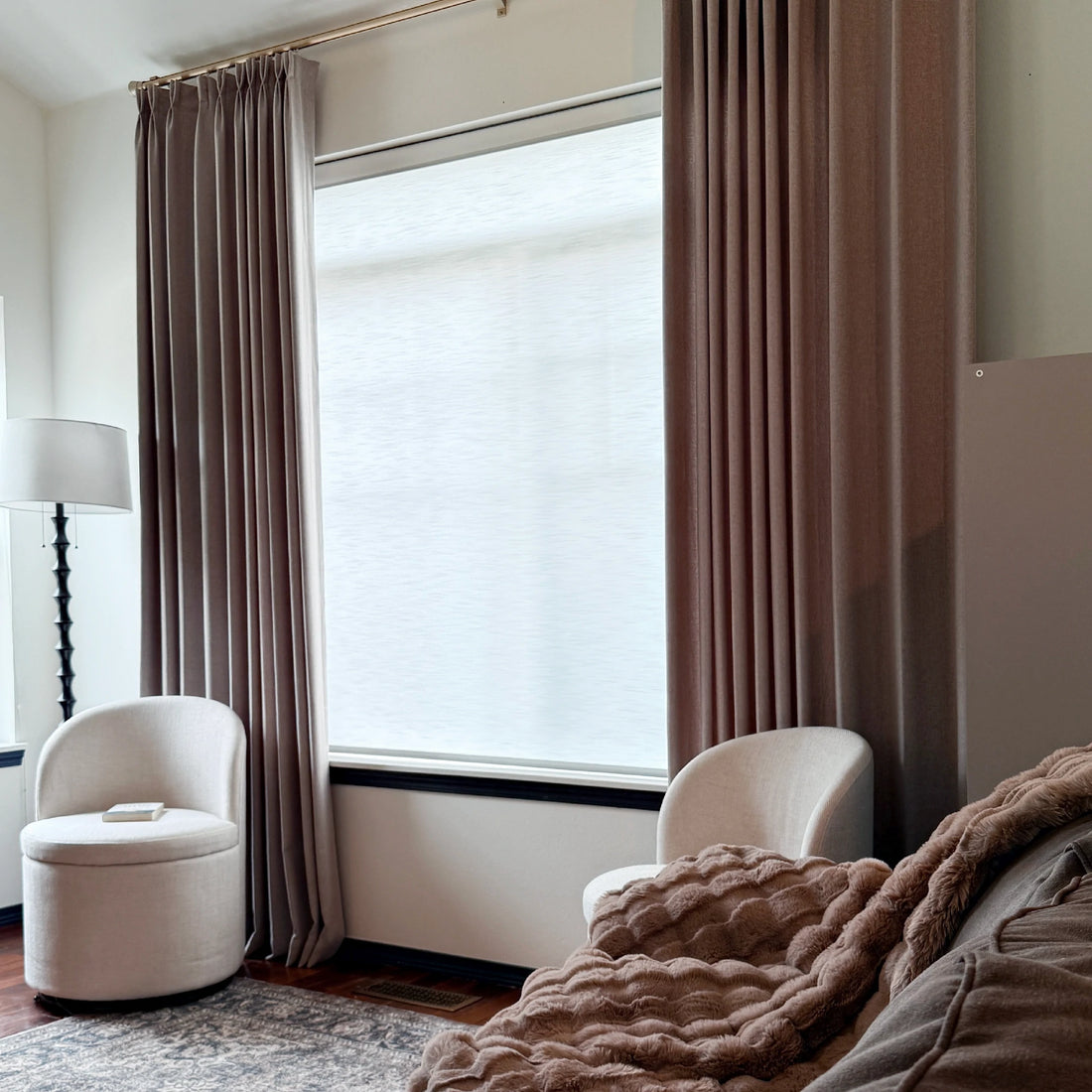 Ash Cotton Linen Blend Curtains