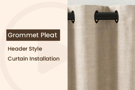 Grommet Top Header Style Curtain Installation