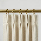 Set of 20 gold-colored curtain rings with metal clips for hanging curtains, made of durable steel, suitable for home decor