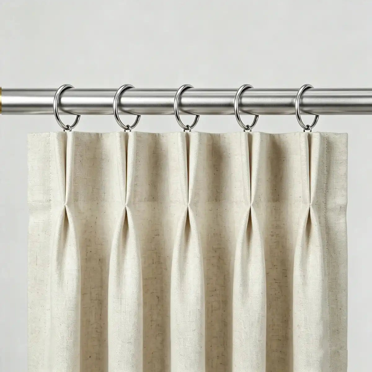 Set of 20 stainless steel curtain rings with hooks for hanging curtains, durable and shiny, suitable for home decor, SKU: AGPC70-1