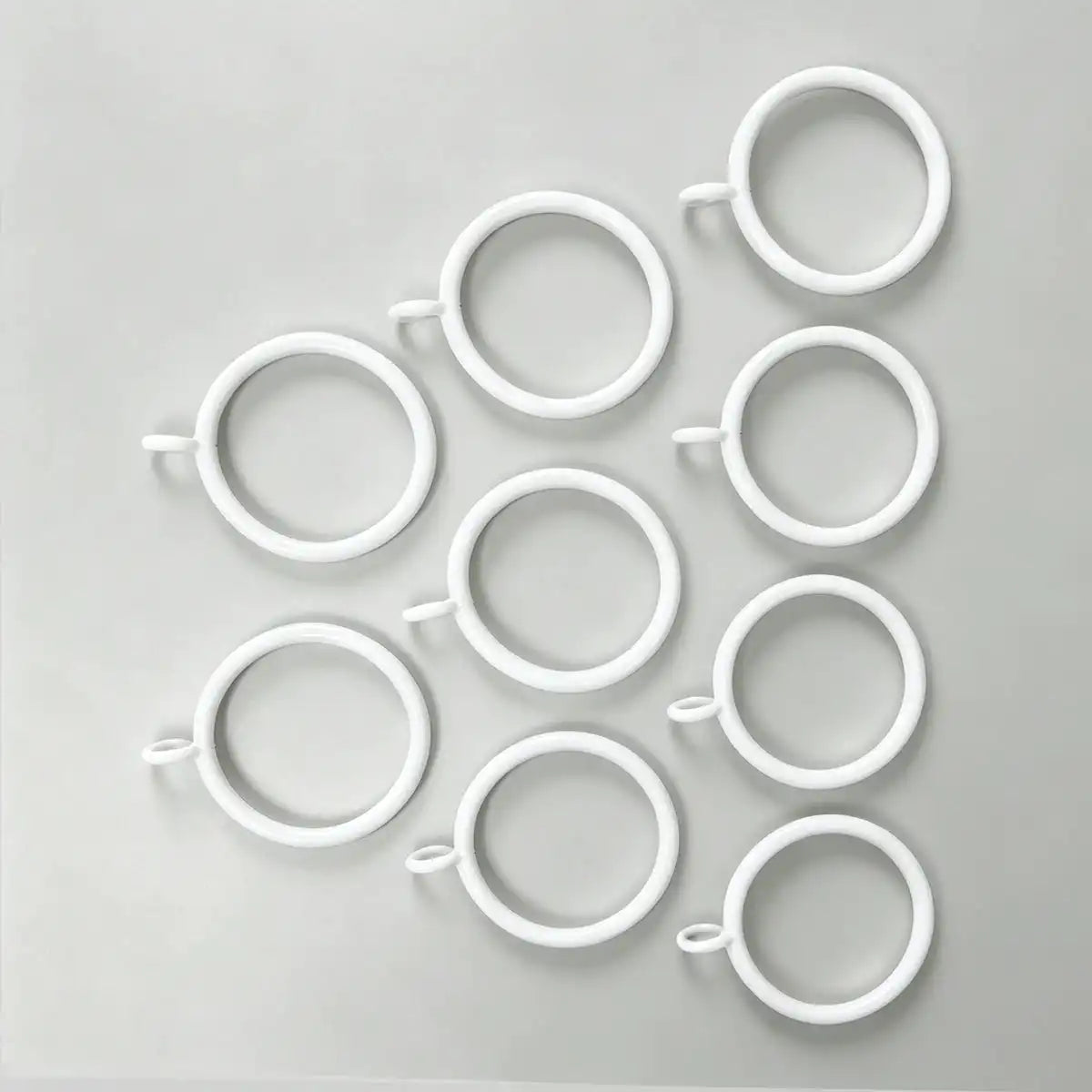 Haisen Curtain Rings Set of 20pcs, White (Multiple Displays)