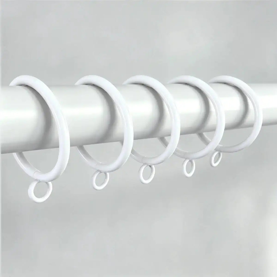 Haisen Curtain Rings Set of 20pcs, White, Realistic Display
