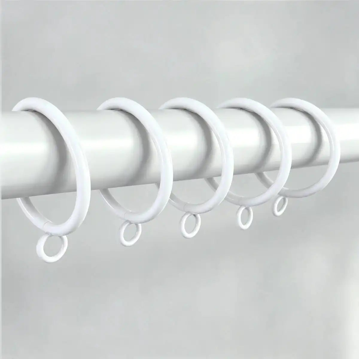Haisen Curtain Rings Set of 20pcs, White, Realistic Display