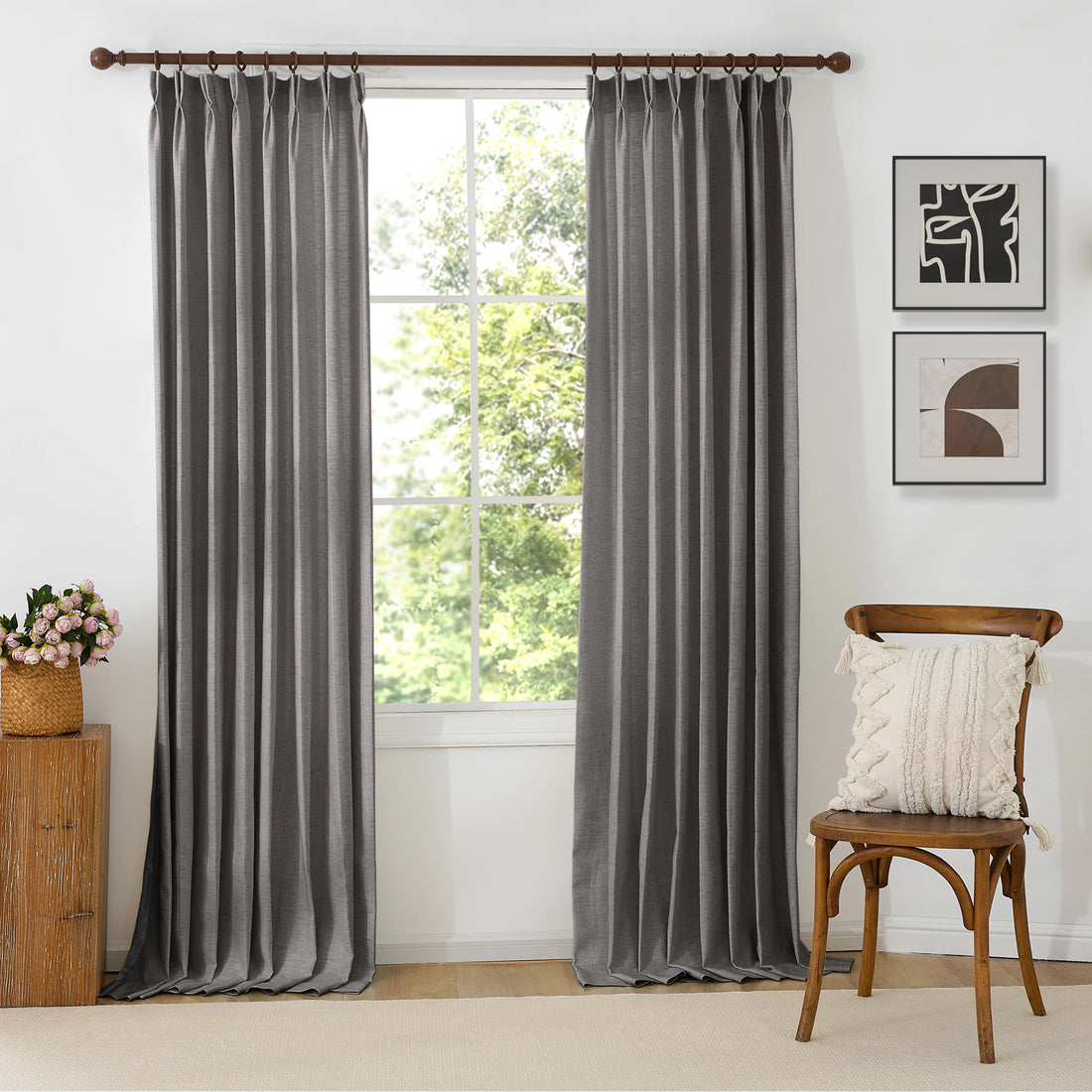 Jasper Curtains Brownish Gray Front View