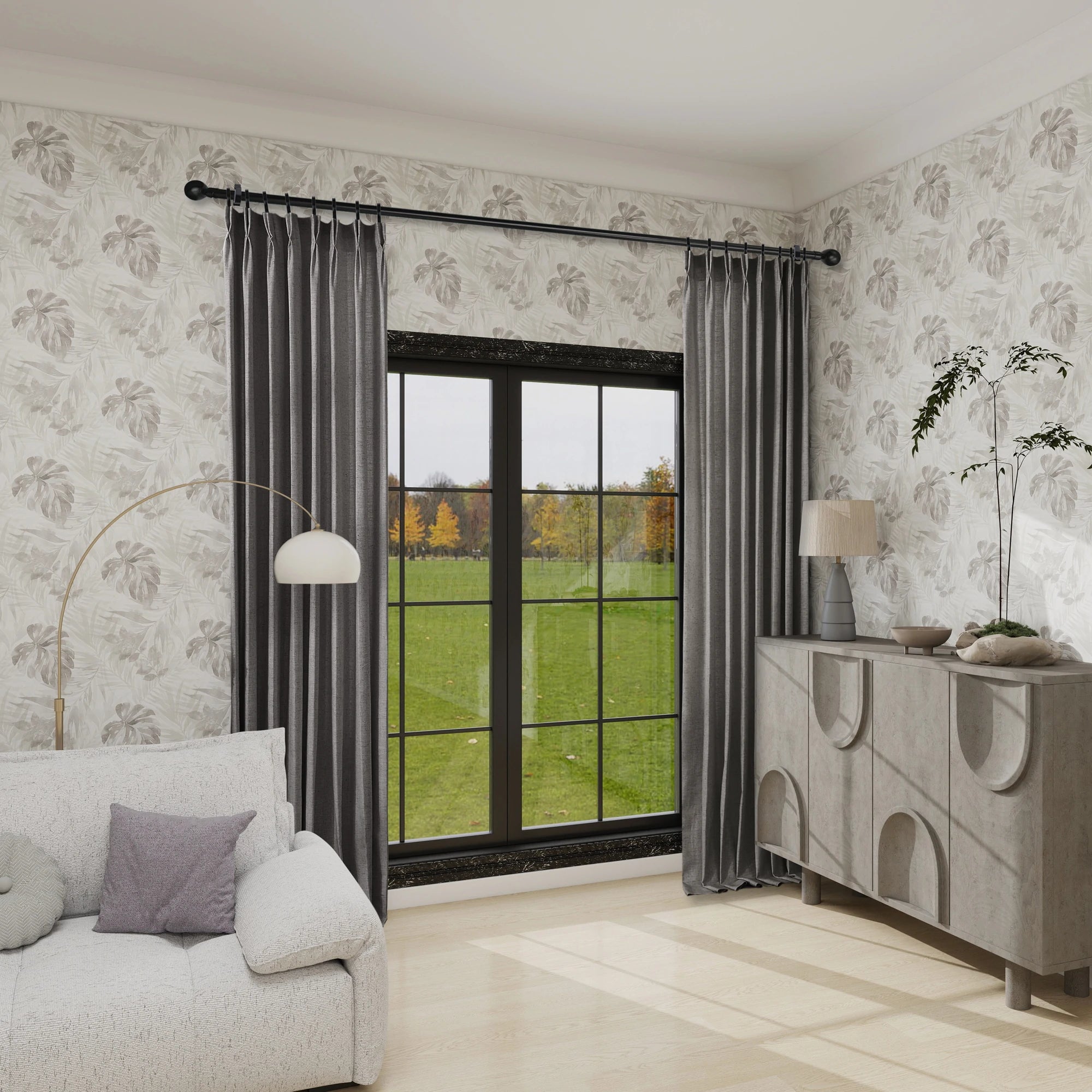 Jasper Curtains Brownish Gray Side View