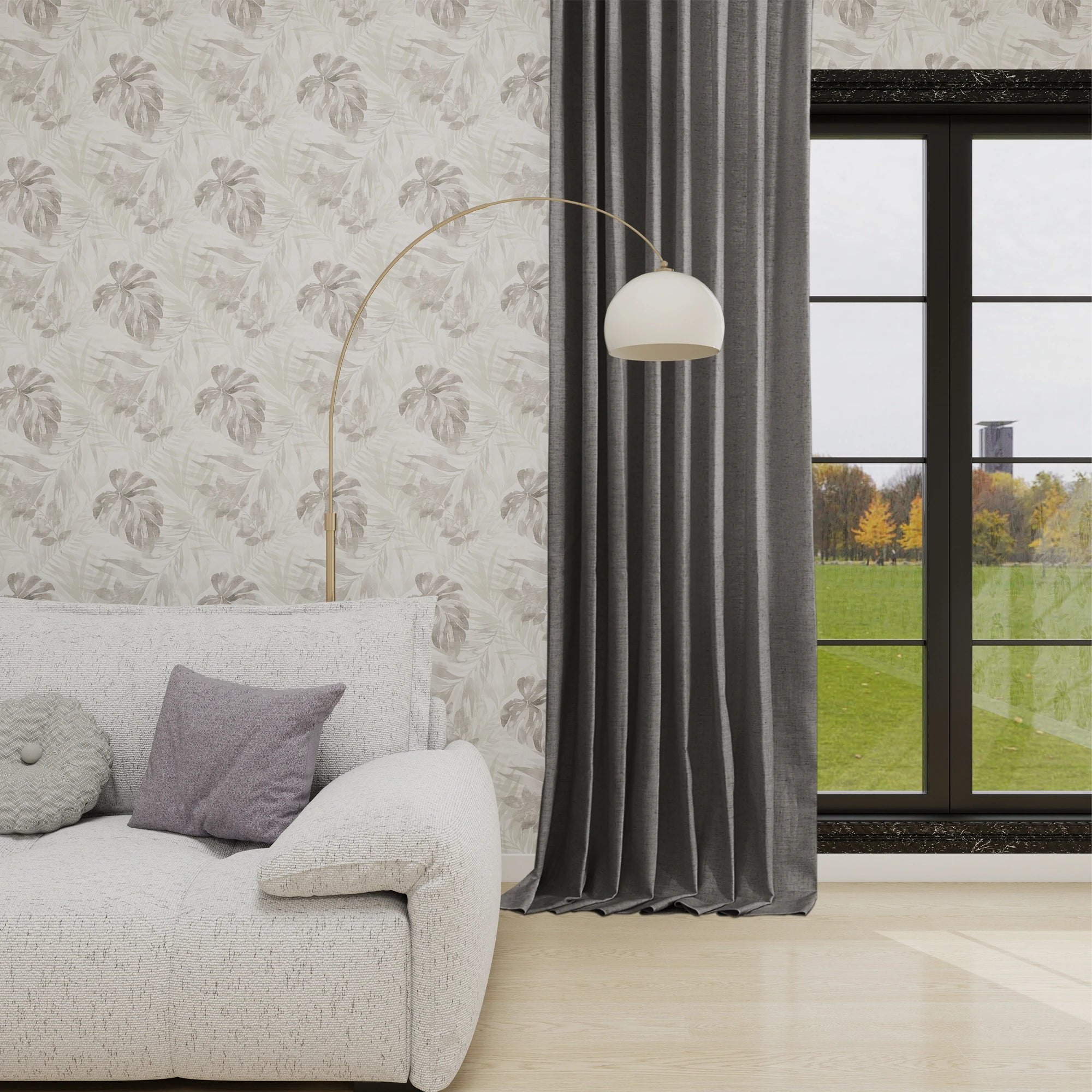 Jasper Curtains Brownish Gray Details