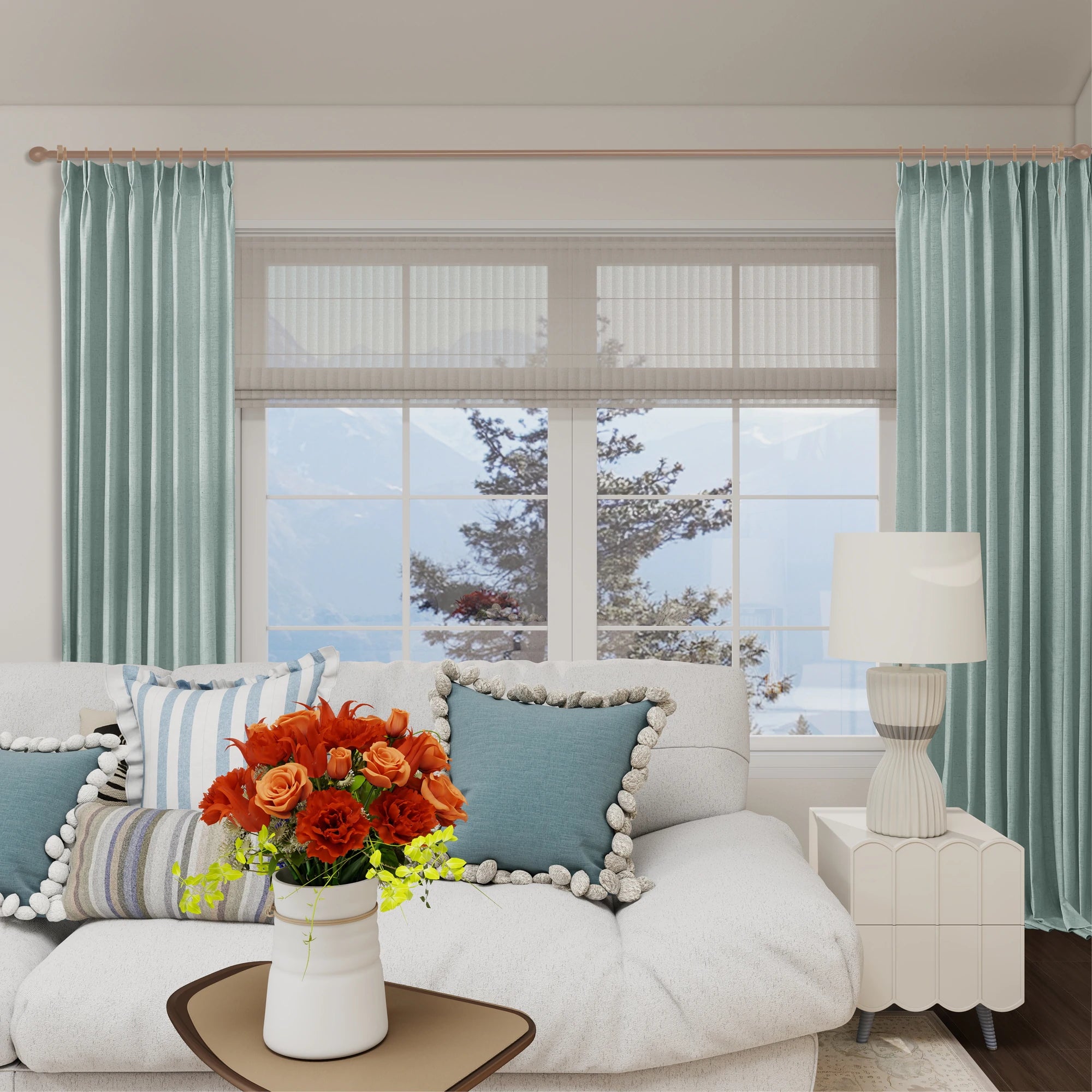 Jasper Curtains Dusty Aqua