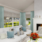 Jasper Curtains Dusty Aqua Display