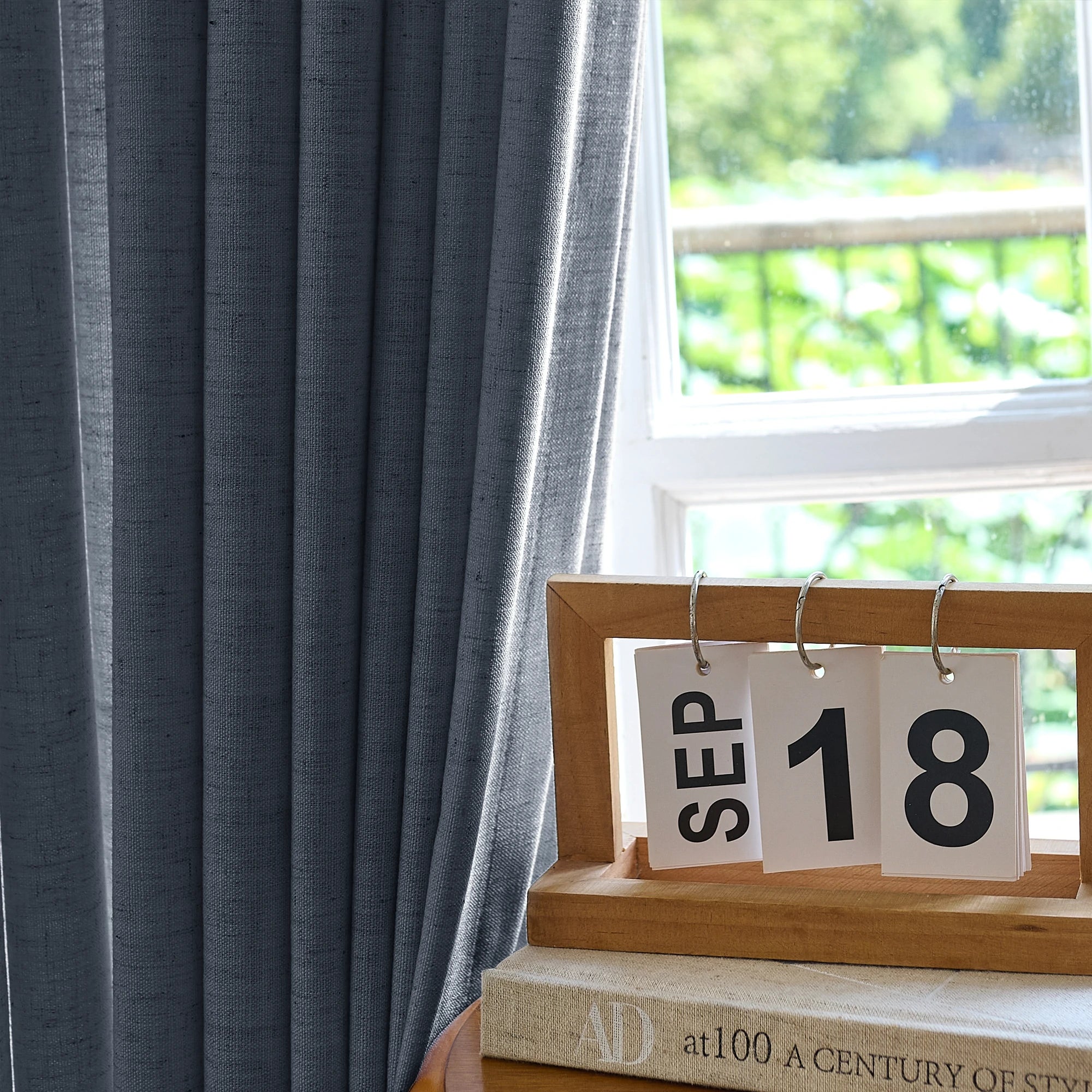 Jasper Curtains Hazy Blue Details