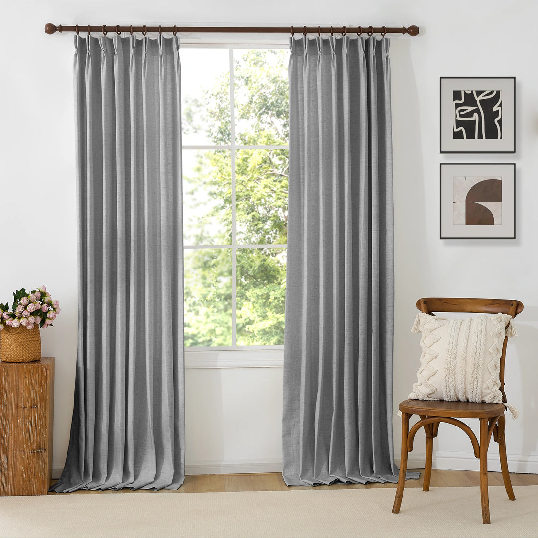 Jasper Curtains Misty Gray Front View