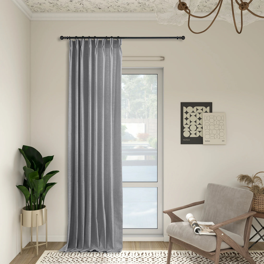 Jasper Curtains Misty Gray Installation