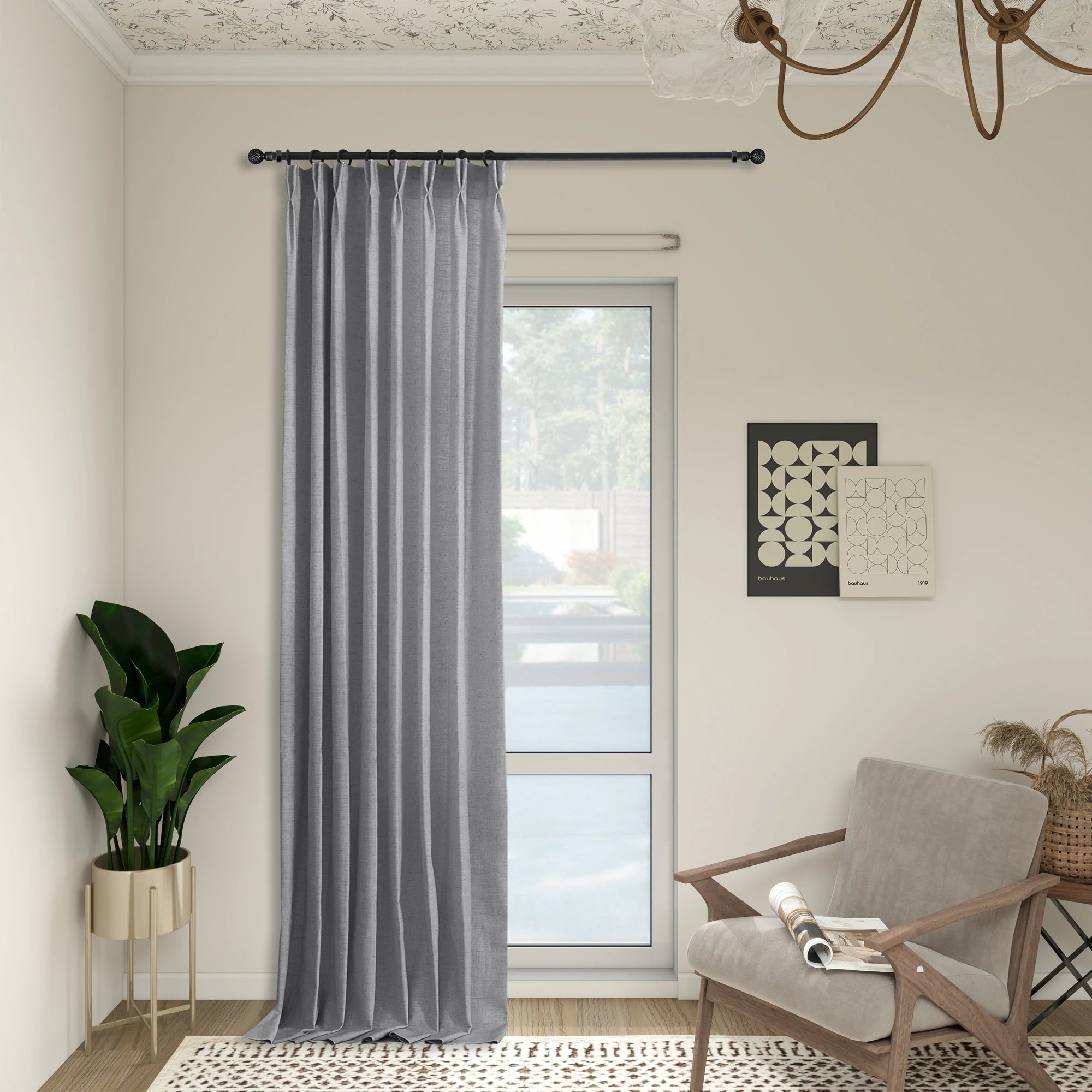 Jasper Curtains Misty Gray Installation