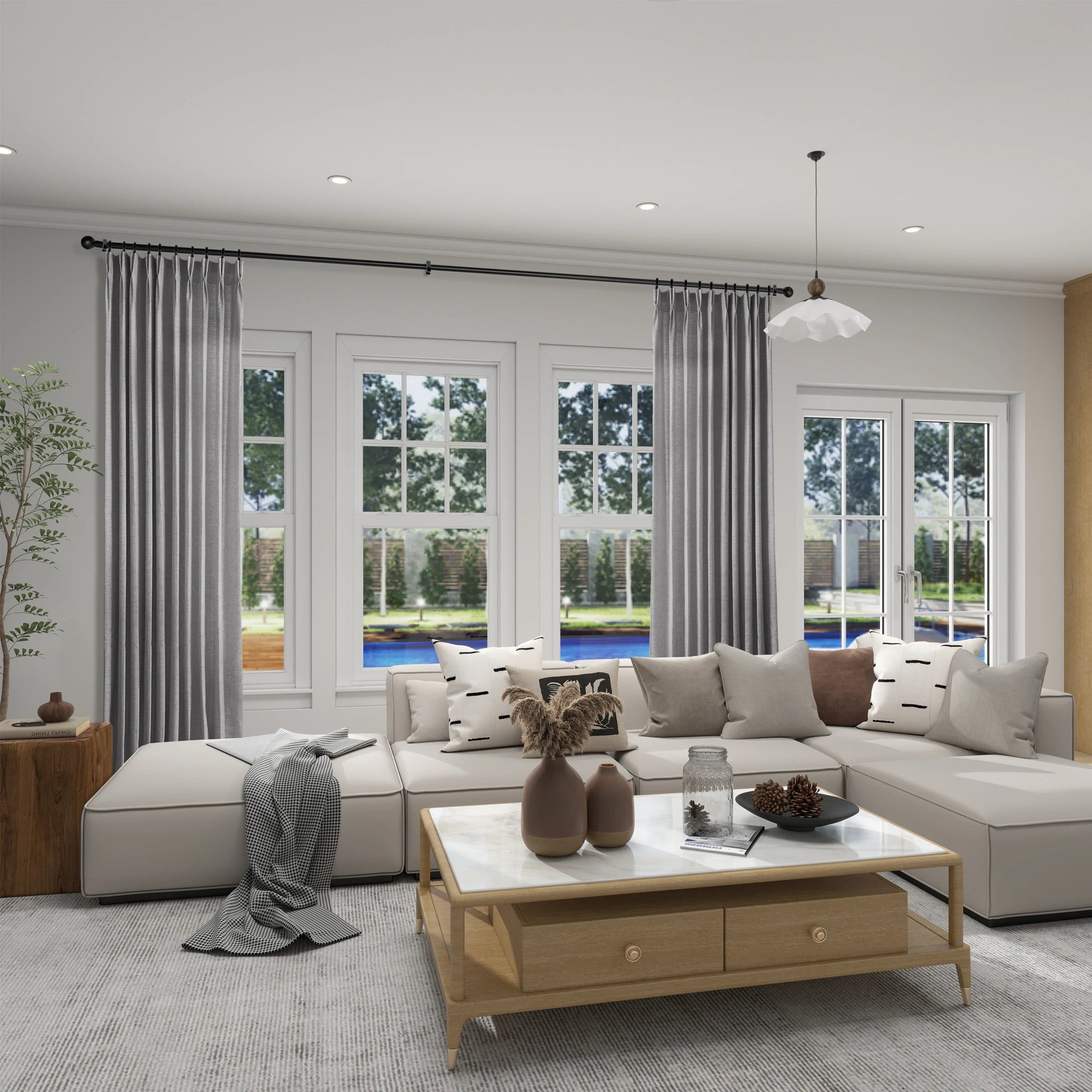 Jasper Curtains Misty Gray Display