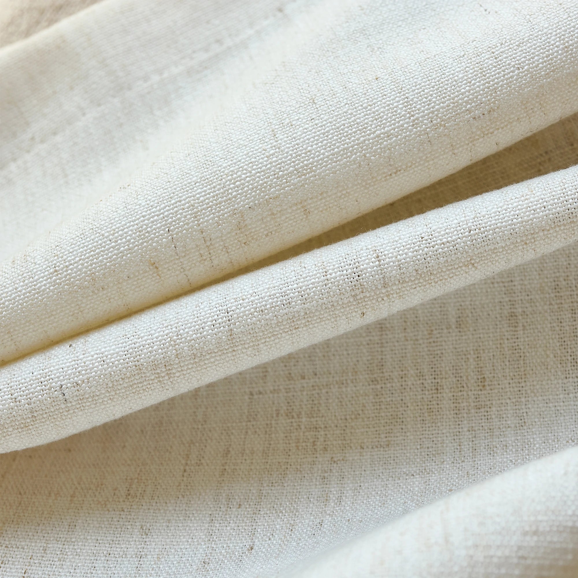 Jasper Linen Curtains Plaid White Fabric Display