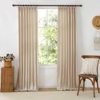 Jasper Linen Curtains Vanilla Cream Front View