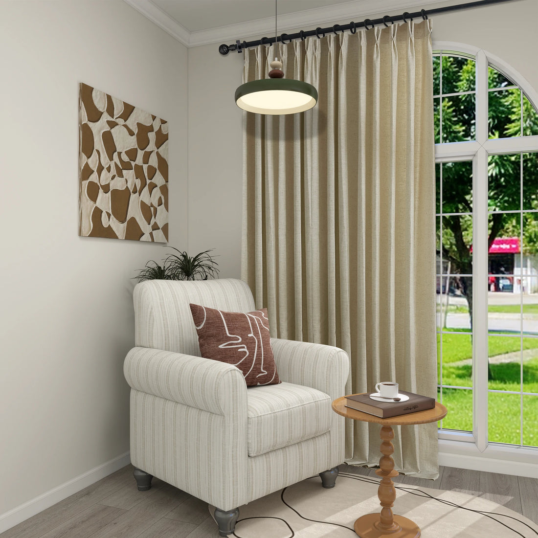 Jasper Curtains Warm Taupe Display