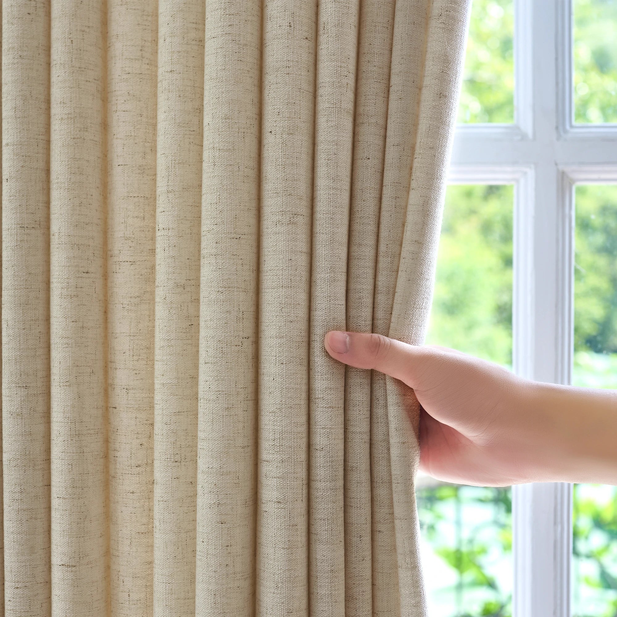 Jasper Curtains Warm Taupe Details