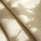 Macro textile weave and natural organic cotton linen quality of Beige John Linen Texture Cotton Curtains