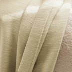 Close up slub weave pattern on Beige John Linen Texture Cotton Curtains revealing premium fabric detail