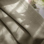 Exceptional tailoring hem stitches and high quality craftsmanship on Coffee John Linen Texture Cotton Curtains