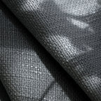 Close up material shot of Dark Gray John Linen Texture Cotton Curtains highlighting the premium slub texture