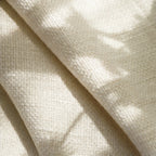 Close up shadow detail on Ivory John Linen Texture Cotton Curtains highlighting the premium slub fabric