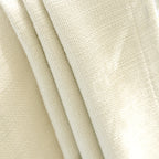 Macro textile weave quality and organic material structure of Ivory John Linen Texture Cotton Curtains