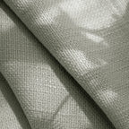 Close up material shot of Pearl Gray John Linen Texture Cotton Curtains showing organic slub linen blend quality