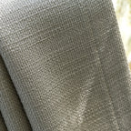 Detailed textile weave and heavy weight drape fabric of Pearl Gray John Linen Texture Cotton Curtains under soft light