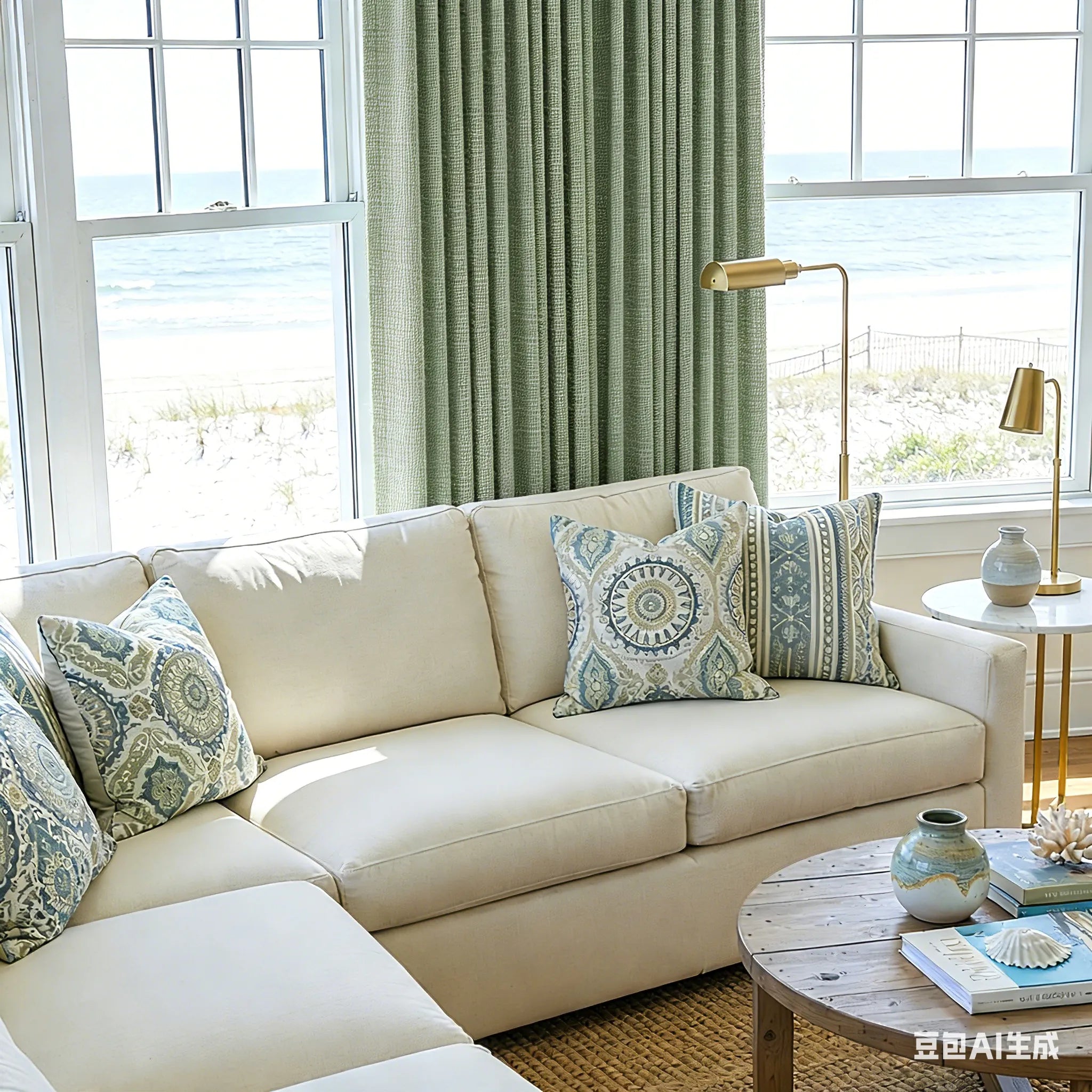 John Extra Long Linen Texture Cotton Curtains