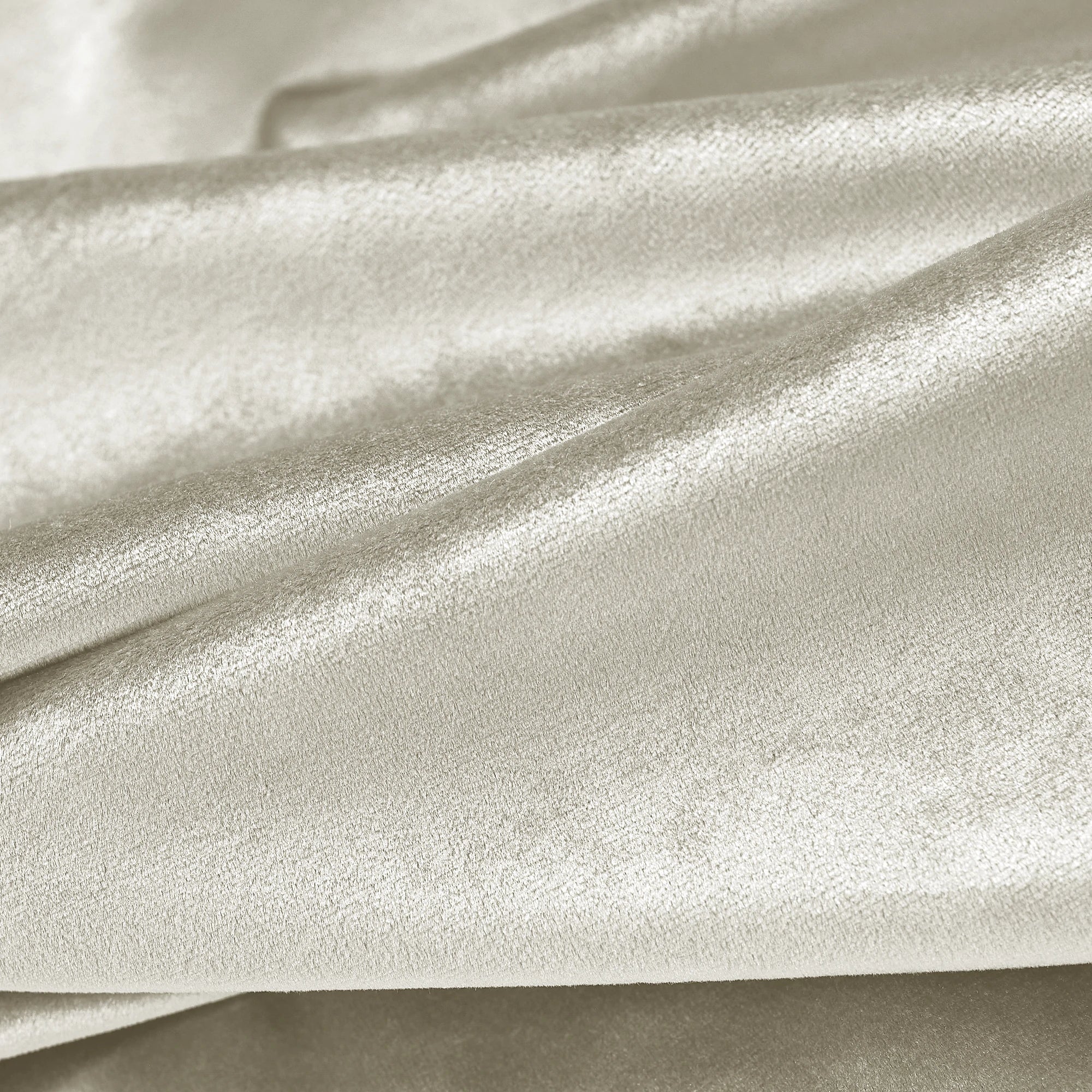 Beige Velvet Curtains Fabric Details