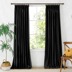Black Velvet Curtains Front View