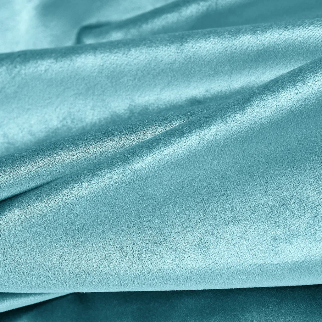 Hazy Blue Velvet Curtains fabric details